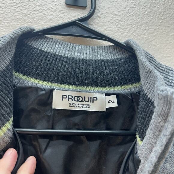 PROQUIP Lambswool Water Repellent Knit Golf Jumper Pullover Sweater Mens XXL - Picture 2 of 4